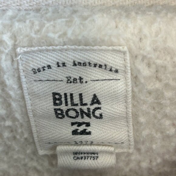 Billabong Ivory Cream Sherpa Fleece Casual Jacket Snaps Size Small - Picture 5 of 9